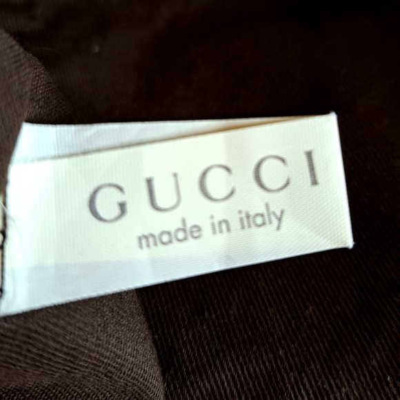 'GUCCI' GOLD~LEAF LOGO DUST BAG 21"×21" DOUBLE RIVET - Picture 5 of 12